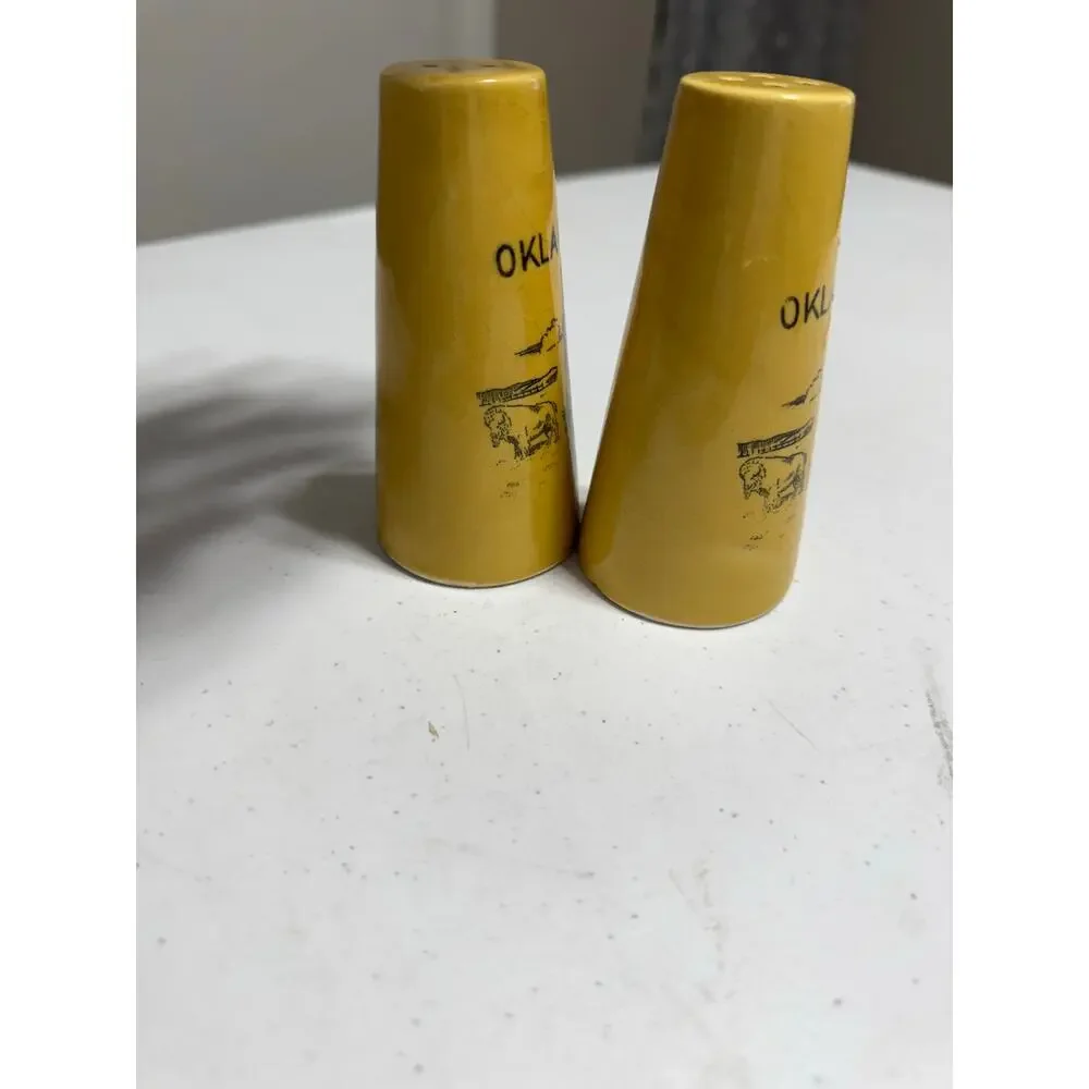 Vintage Oklahoma Salt and Pepper Shakers Made in Japan